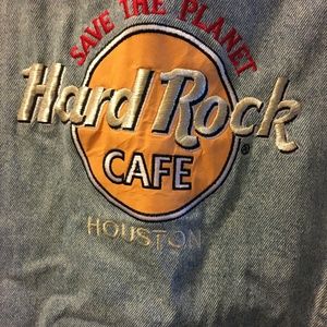 Vintage Hard Rock cafe Houston, Jean jacket unsex